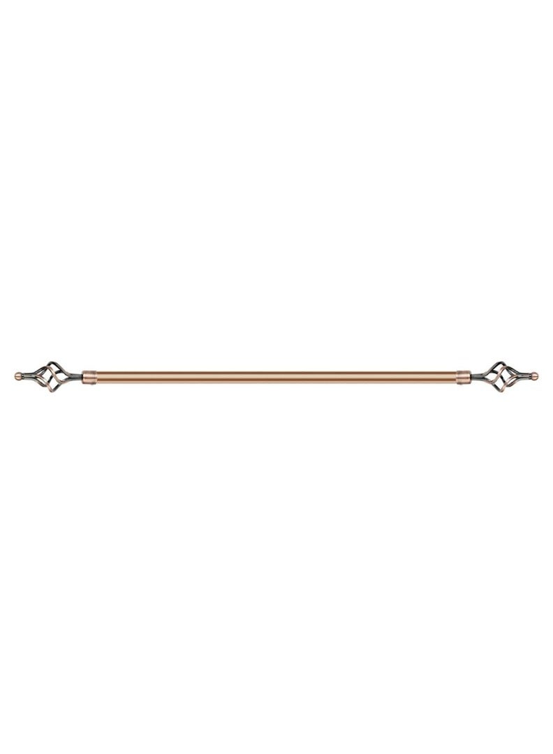 KNP Roman Adjustable Curtain Rod, Metal Double Rod Window Treatment Rod Drapery Rod (110-200 cm) Copper - Image 1