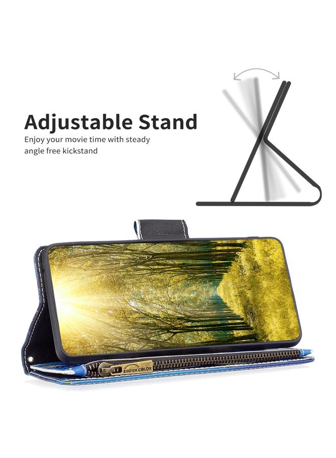 S-TOP Case For Samsung Galaxy A24 4G Colored Drawing Pattern Zipper Leather Phone Case - Image 4