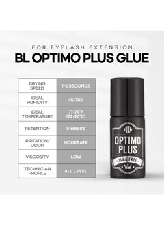 Optimo Plus Glue Bl Lashes Extra Safe & Strong Eyelash Extension Glue 12 Sec Drying Time Mma Free Toluene Free Latex Free Great Retention Long Lasting Eyelash Extension Supplies 5G - pzsku/ZF43B6C0940C779078DD9Z/45/_/1707976588/3345a2c0-3a65-4839-b455-d97734262545