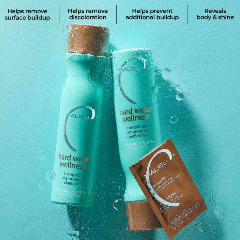 Malibu C Hard Water Wellness Remedy - Hard Water Shampoo, Conditioner & Hair Mask Packets for Removing Deposits and Impurities - Hydrating Hair Care Set (6 Ct) - Image 5