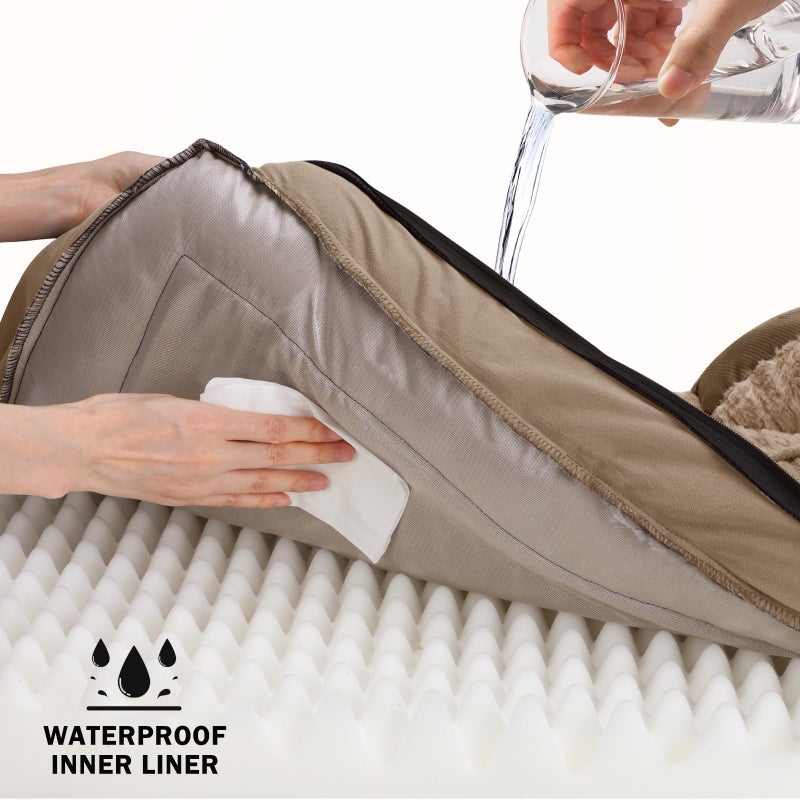 INVENHO Orthopedic Extra Large Dog Bed, XXL Waterproof Dog Sofa, Egg-Crate Foam Couch with Washable Removable Cover, Waterproof Lining and Nonskid Bottom - Image 3