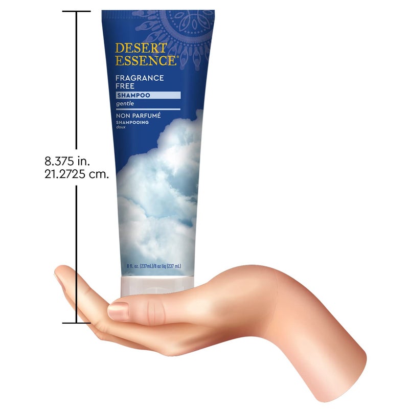 Desert Essence Organic Fragrance Free Shampoo - 8 fl oz - 2 Pack - Pure, Unscented - w/Aloe Vera, Jojoba Oil, Pro-Vitamin B5 - Calms, Soothes Sensitive Scalp - Nourishing, Revitalizing - No Parabens - Image 5