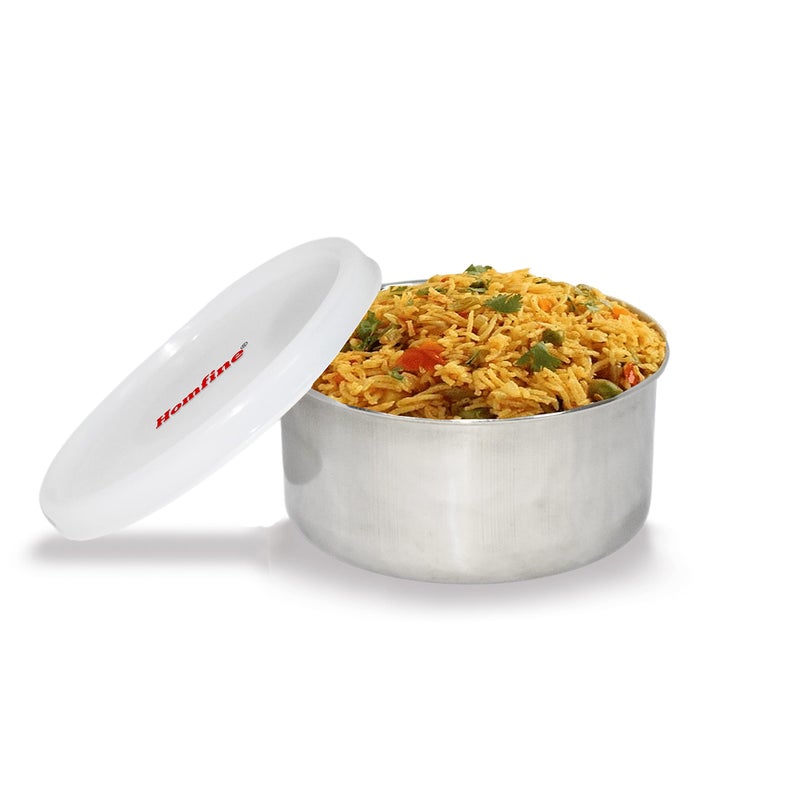 Homfine Lunch Box with 3 Containers Stainless Steel and Plastic | Insulated Fabric Zipper Bag Leak Proof Microwave Safe Full Meal Easy to Carry (Red, 1U) - Image 3
