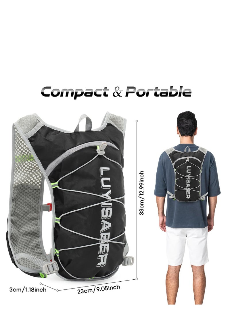 Running Backpack, Lightweight Running Vest Women, Micro-Splash Resistant Surface Hydration Vest for Outdoor Cycling Marathon Running Skiing Camping Climbing Regardless of Gender - Image 5