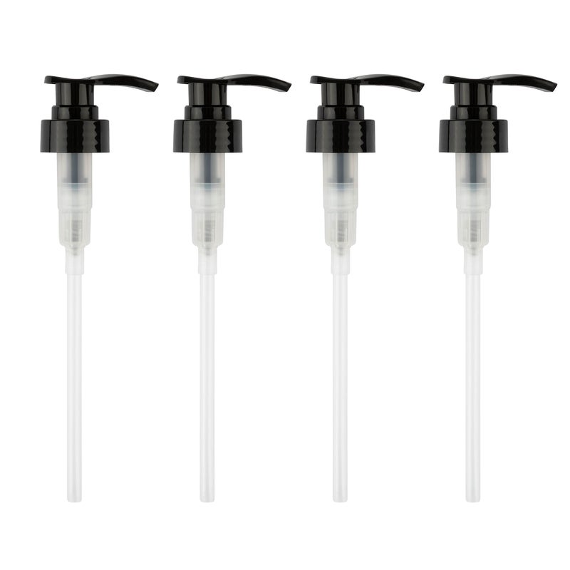 kitchentoolz kitchentoolz Pack of 4 Black 33mm 33400 Hand Pump  Custom Pump Tube Dip Stick Cut to Size 774 Length to fit 32oz Boston Round Glass Growler Bottles  33400 Neck Size Bottles not Included 