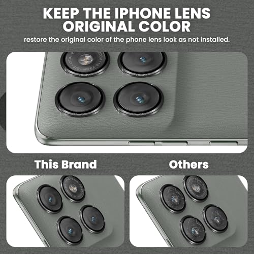 FIRST MART Camera Lens Protectors for Motorola Edge 60 Pro (6.7 Inches) Tough HD Individual Aluminum Alloy Lens Ring Cover, Scratch Resistant, Thin Lens Protection| Black, 1 Pack - Image 3