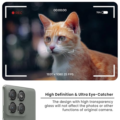 FIRST MART Camera Lens Protectors for Motorola Edge 60 Pro (6.7 Inches) Tough HD Individual Aluminum Alloy Lens Ring Cover, Scratch Resistant, Thin Lens Protection| Black, 1 Pack - Image 4