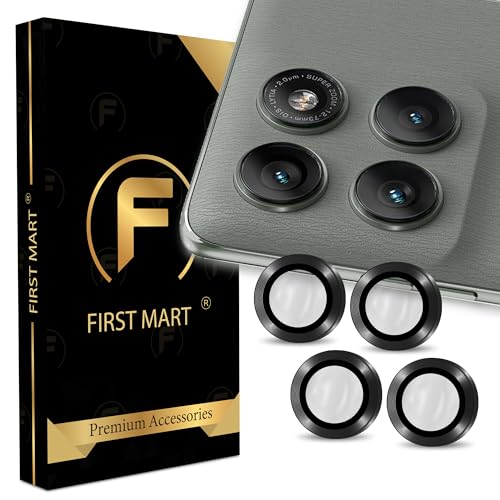FIRST MART Camera Lens Protectors for Motorola Edge 60 Pro (6.7 Inches) Tough HD Individual Aluminum Alloy Lens Ring Cover, Scratch Resistant, Thin Lens Protection| Black, 1 Pack - Image 1