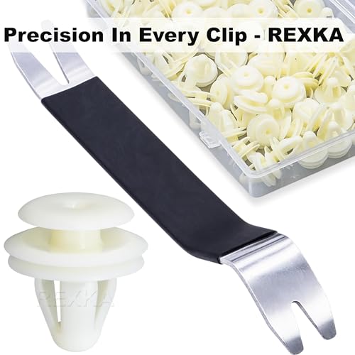Rexka 51pcs Door Panel Retainer Clip 67771-30070 Compatible with Toyota Corolla, Echo, Prius, RAV4, Sienna, Tacoma, Tundra 67771-06030 - Multipurpose Auto Trim Body Remover - Image 2