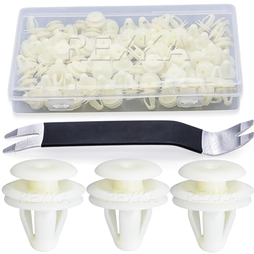 Rexka 51pcs Door Panel Retainer Clip 67771-30070 Compatible with Toyota Corolla, Echo, Prius, RAV4, Sienna, Tacoma, Tundra 67771-06030 - Multipurpose Auto Trim Body Remover - Image 1