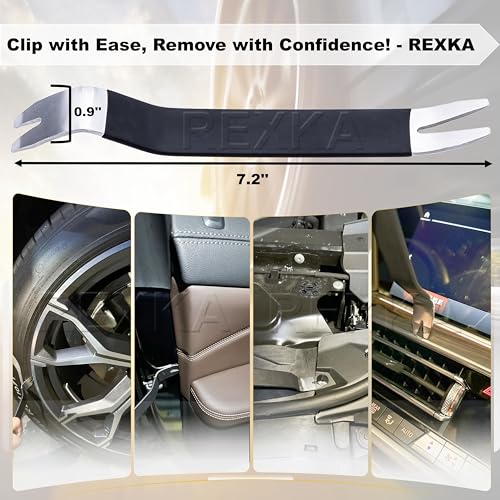 Rexka 51pcs Door Panel Retainer Clip 67771-30070 Compatible with Toyota Corolla, Echo, Prius, RAV4, Sienna, Tacoma, Tundra 67771-06030 - Multipurpose Auto Trim Body Remover - Image 5
