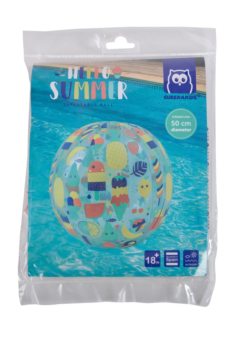 EUREKA KIDS Eurekakids Inflatable Ball Sports Outdoor Beach Toy | Perfect for Beach, Pool and Travel | For 18M+  - Image 2