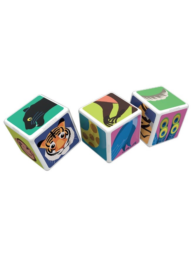 GEOMAG Geomag Magicube Jungle Animals with Magnetic Cubes and Cards 9pcs Magnet Toys Building Constructions for Children STEM Creativity Imagination, Recreational Conventional Educational Made in Switzerland  - Image 4