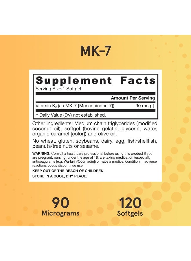 jarrow formulas Mk-7 90 Mcg - 120 Softgels - Superior Vitamin K Product For Building Strong Bones - Supports Heart & Cardiovascular Health - 120 Servings - Image 5