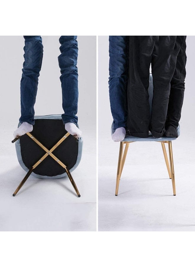 Poppins Home كراسي تناول الطعام الحديثة من بوبينز هوم - مجموعة من 4 كراسي من المخمل - Image 5