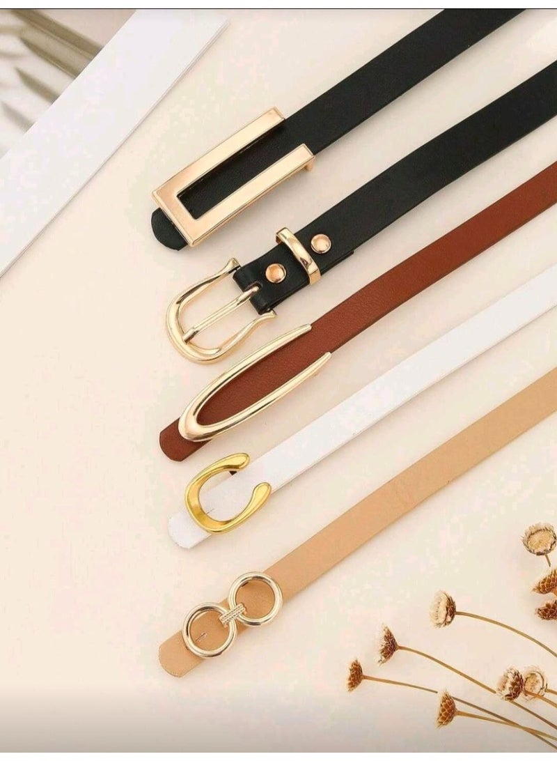 SHEIN-5pcs Ladies' Belt Set - Image 3