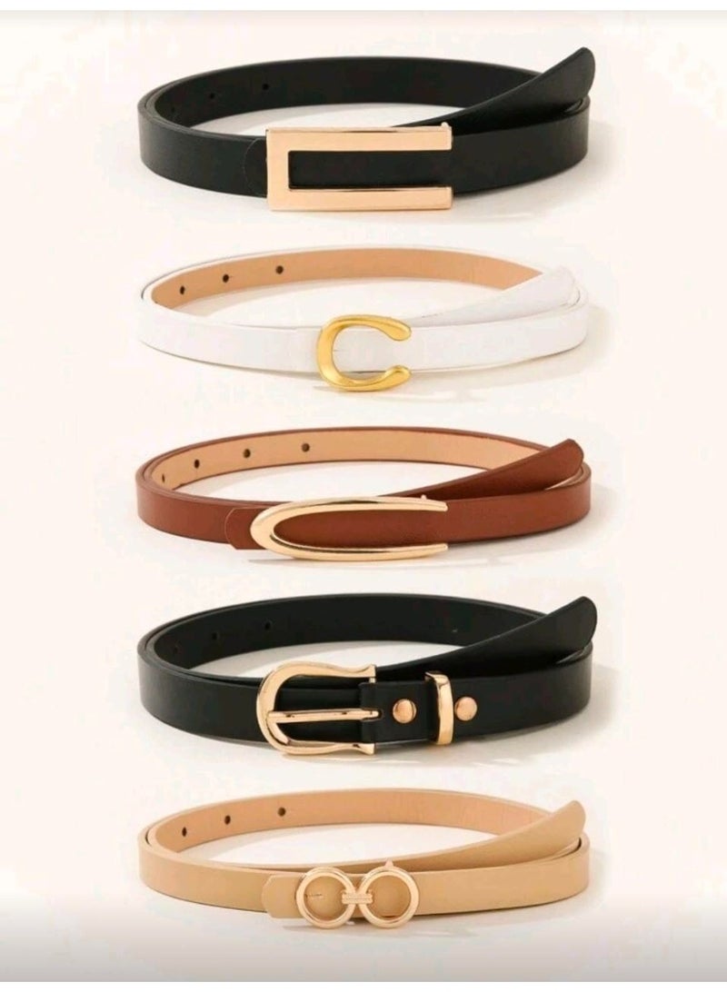 SHEIN-5pcs Ladies' Belt Set - Image 1