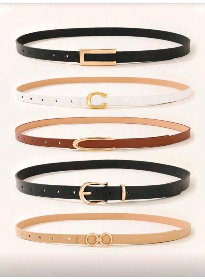 SHEIN-5pcs Ladies' Belt Set - Image 2