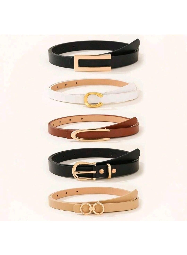 SHEIN-5pcs Ladies' Belt Set - Image 5