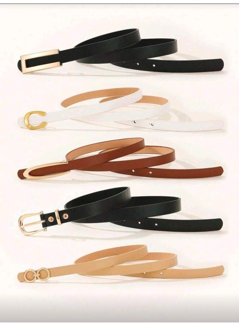 SHEIN-5pcs Ladies' Belt Set - Image 4