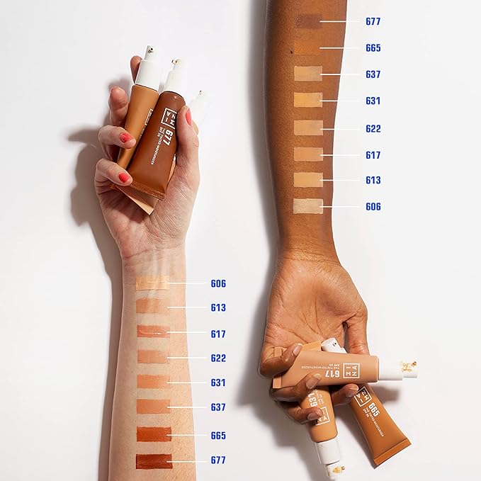 3INA MAKEUP The Tinted Moisturizer SPF30 613 Nude BB Cream Foundation with Hyaluronic Acid and SPF30 Tinted Moisturiser for All Skin Tones Vegan Cruelty Free