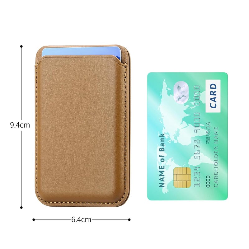 Bracevor Wallet Card Holder case Pouch with Stand for All Smartphones : Brown (3M Adhesive Tape, PU Leather) - Image 4