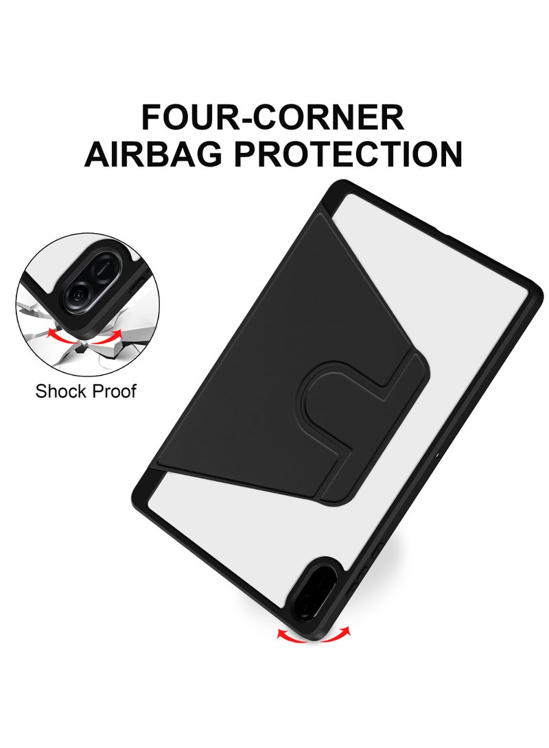 URBBKING Rotating Case Compatible with Honor Pad X8a,360 Degree Rotating Stand Cover, Multi-Angle Viewing Folio Cover with Pencil Holder Black - Image 4