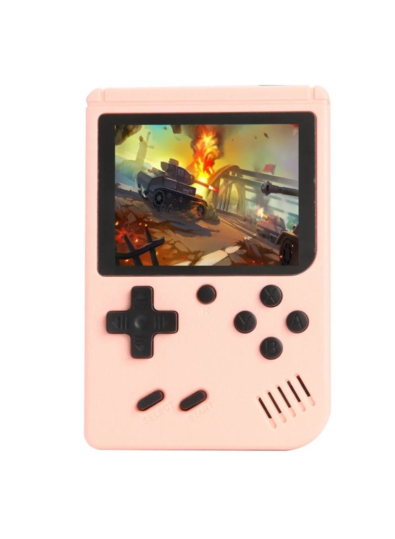 AROAQ Mini Handheld Video Game, 8 Bit 3.0 Inch Color LCD Portable Pocket Video Game Machine, Compact And Lightweight Handheld Games Console With Built In 500 Games For Kids And Adults, (Pink) - Image 1