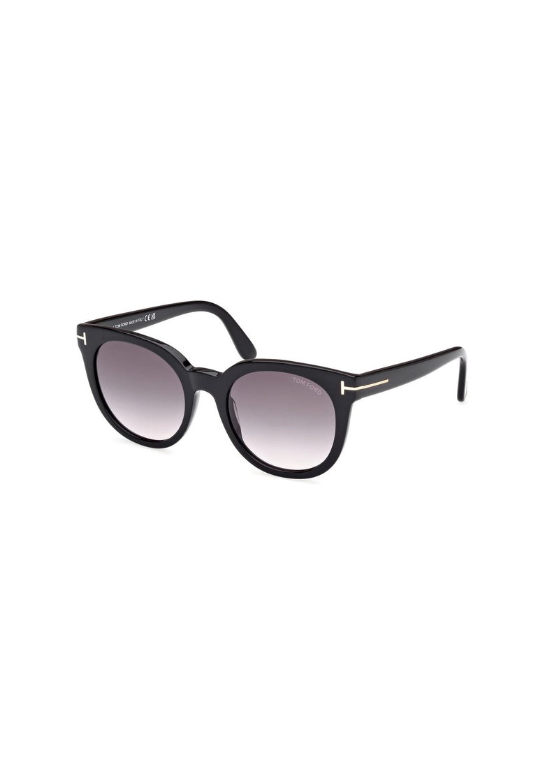 توم فورد نظارات شمسية نسائية دائرية بإطار كامل من توم فورد، طراز مويرا FT1109 01B - Image 1