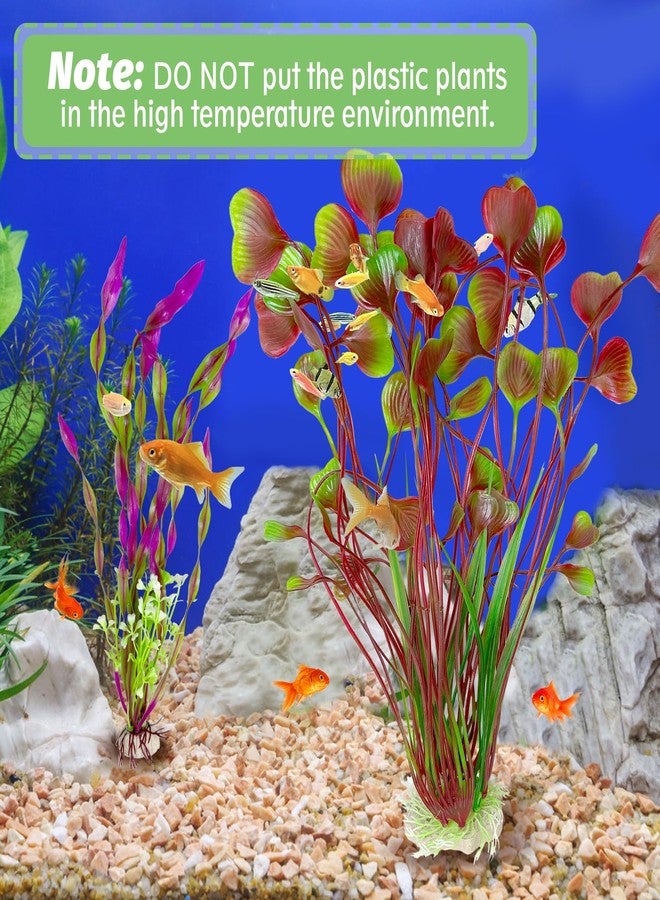 هامليدي نباتات هاميليدي الاصطناعية لأحواض السمك، عشب مائي بلاستيكي ناعم واقعي، زينة آمنة للموائل المائية، عبوة من قطعتين - Image 4