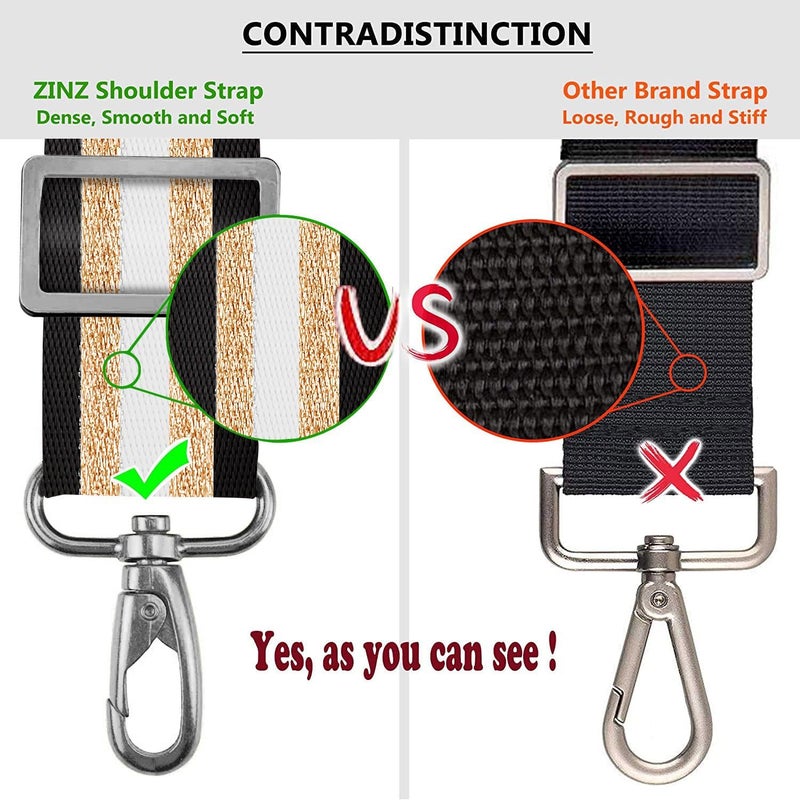 ZINZ Shoulder Strap, 79" Padded Adjustable Shoulder Bag Straps Replacement for Bags with D-Ring - Image 2