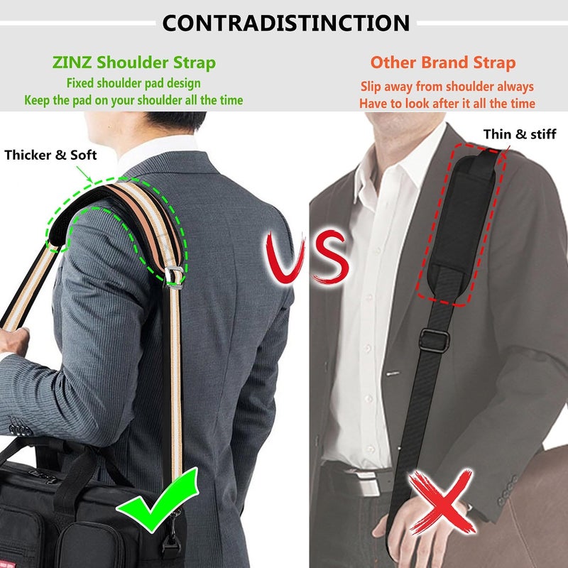 ZINZ Shoulder Strap, 79" Padded Adjustable Shoulder Bag Straps Replacement for Bags with D-Ring - Image 4