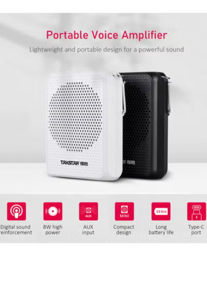 TAKSTAR Sound Amplifier Portable Rechargeable Mini Voice Amplifier with Wired Headmount Microphone & Waistband for for Teaching Singing Training Presentation - Image 3