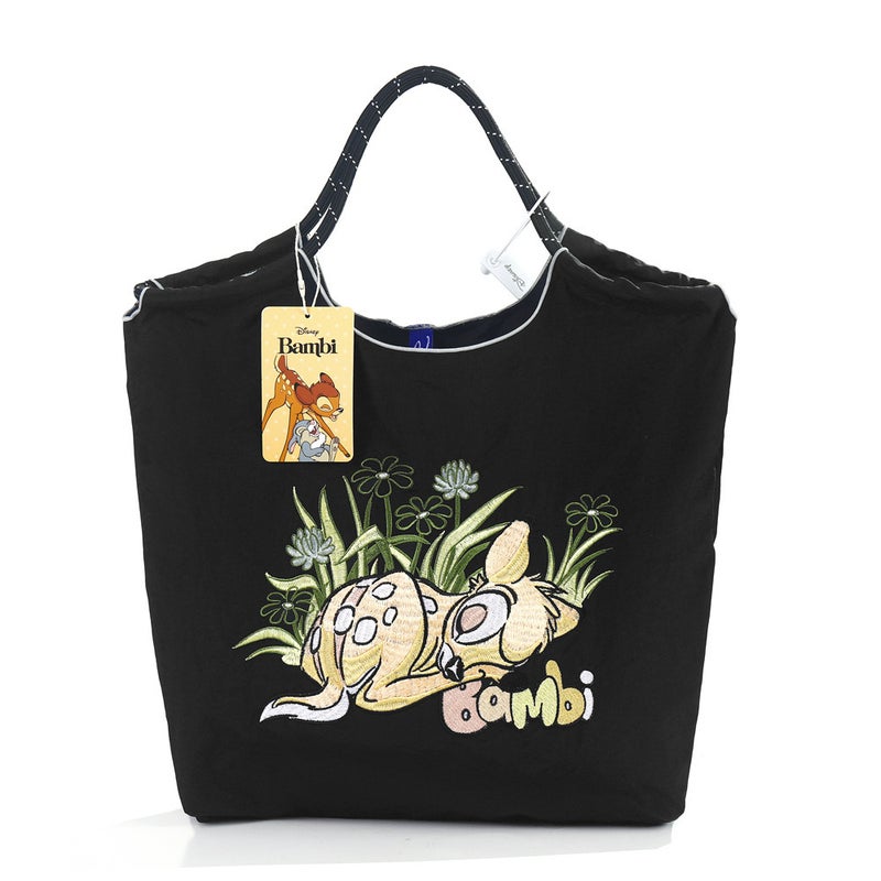 Bambi Fawn Internet Celebration Embroidered Shopping Bag Women'S Cartoon Fashion Environmental Protection Leisure All-Match Early Eight-Pass Shoulder Bag Trendy - Image 1