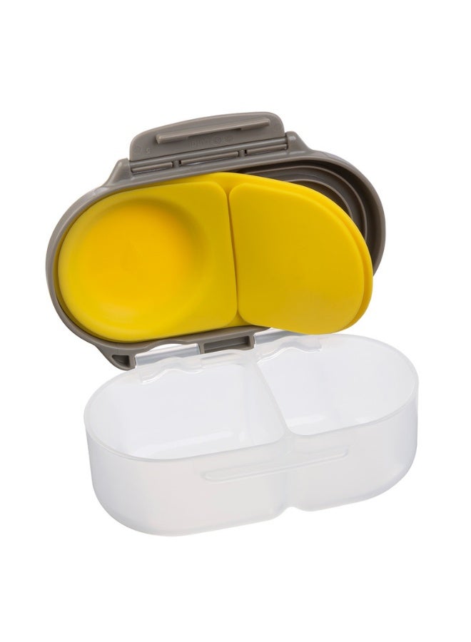 b.box صندوق وجبات باتمان، صندوق غداء ميني بينتو مع 2 قسم مقاوم للتسرب، مثالي للأطفال الصغار، غداء الأطفال والوجبات الخفيفة، يتسع لثمرة فاكهة كاملة، خالي من BPA - Image 4