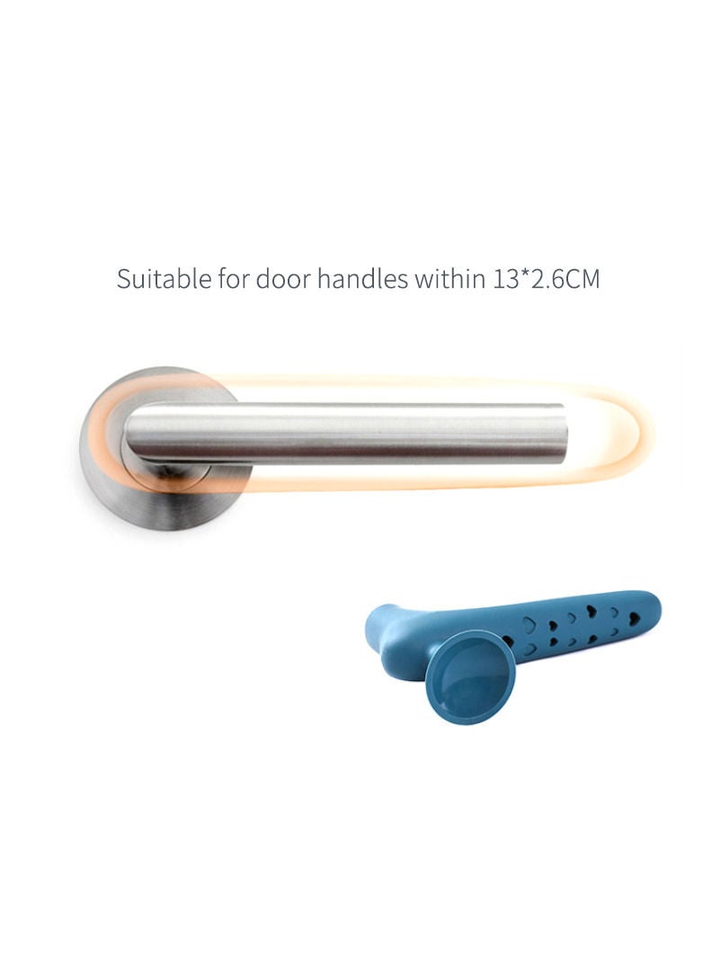 Set of 2 Door Handle Cover Anti Wall Collision Blue - Image 3