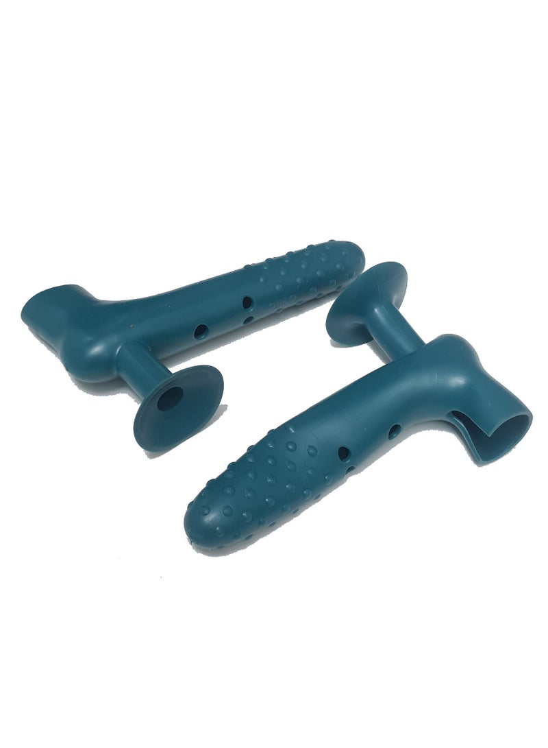 Set of 2 Door Handle Cover Anti Wall Collision Blue - Image 1