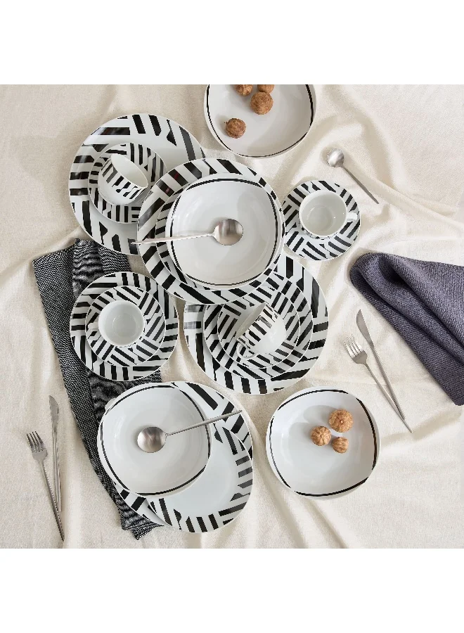 Home Box Atlanta 20-Piece Geo Dinner Set - Serves 4