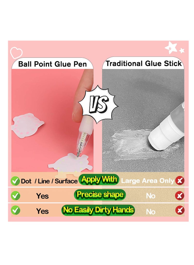 SOLARAE Ball Point Glue Pen - Applying Glue Like Writing, Kids-Friendly Precise Apply and Easy Control, Quick Dry Glue Pen for Crafting, Scrapbooking, Card Making, Kids School Supplies Craft Supplies - Image 3