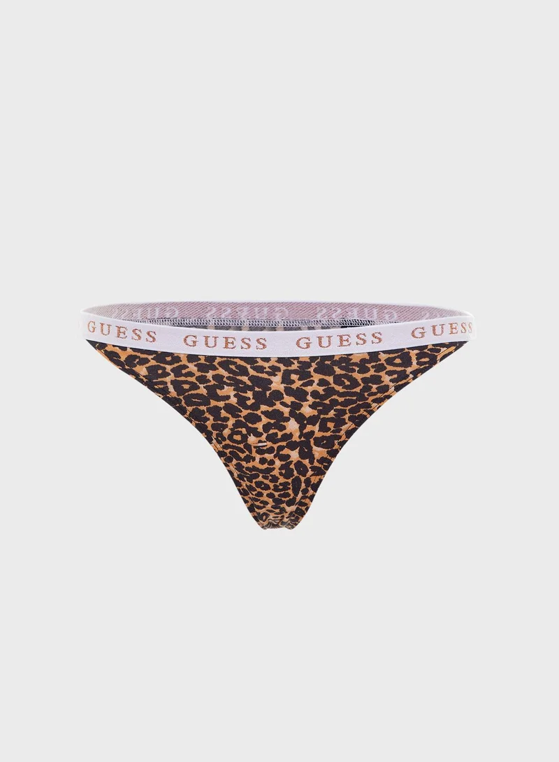 GUESS Leopard Print Thong