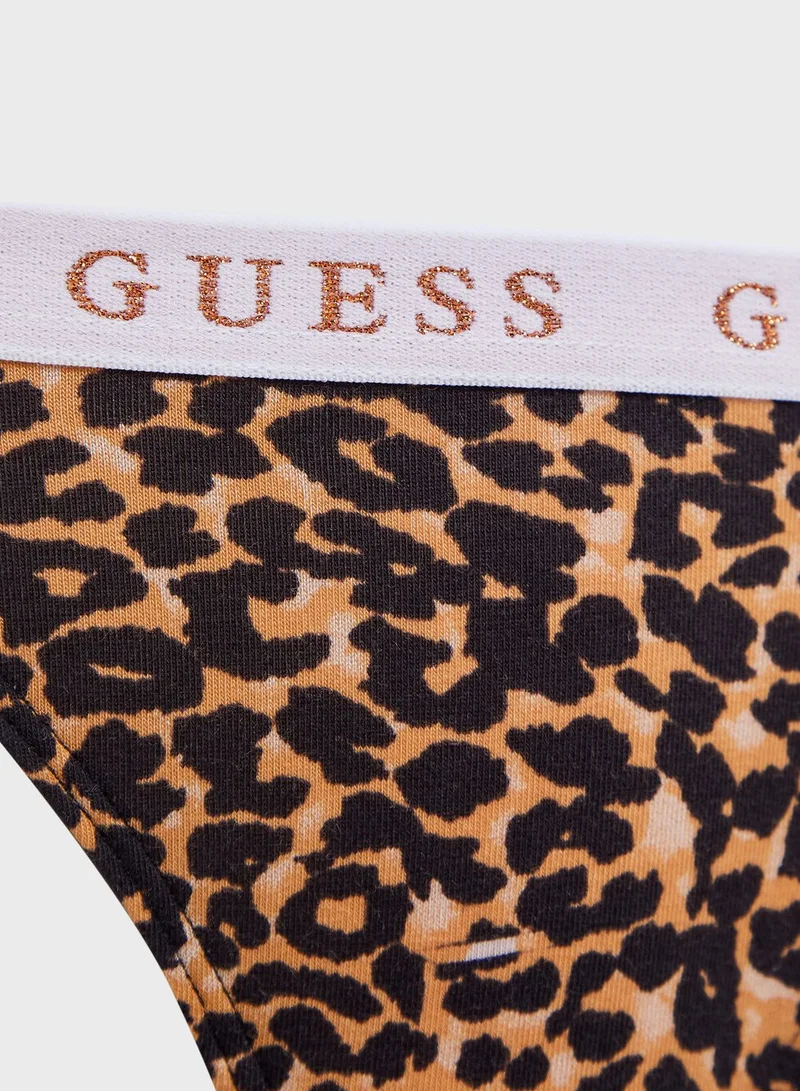 GUESS Leopard Print Thong