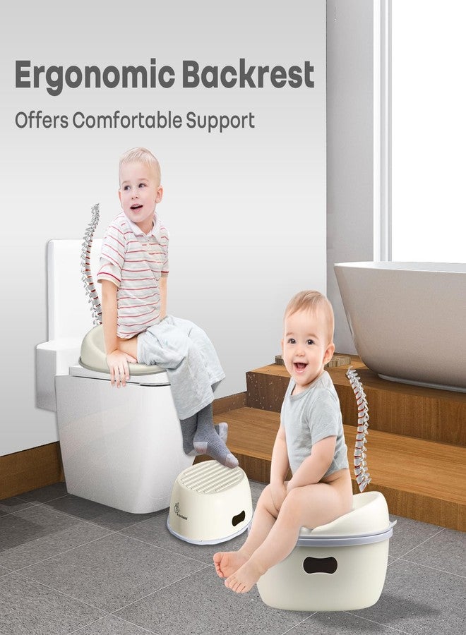 أر فور رابيت مقعد تدريب الأطفال الصغار من R for Rabbit Tiny Tots Mellow متعدد الأغراض 3 في 1 قابل للتحويل، وعاء قابل للإزالة، وسادات مانعة للانزلاق، مقعد قابل للفصل والتعليق للأطفال بوزن يصل إلى 20 كجم، من 1 إلى 5 سنوات (أبيض رمادي) - Image 5