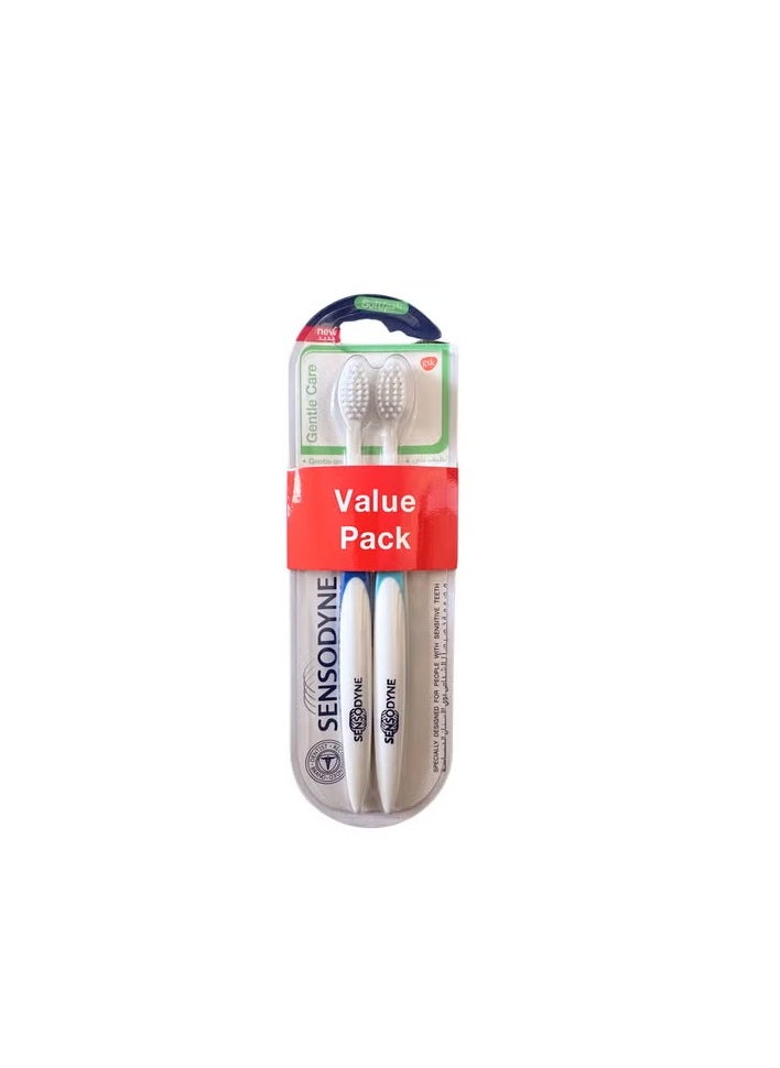 Sensodyne Gentle Care Soft Toothbrush multicolour pack of 2 