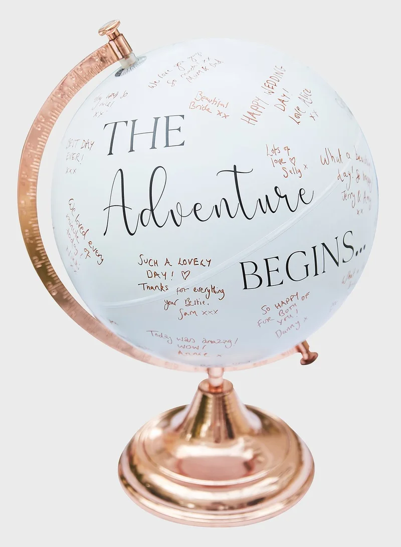 Ginger Ray Globe Wedding Guest Book