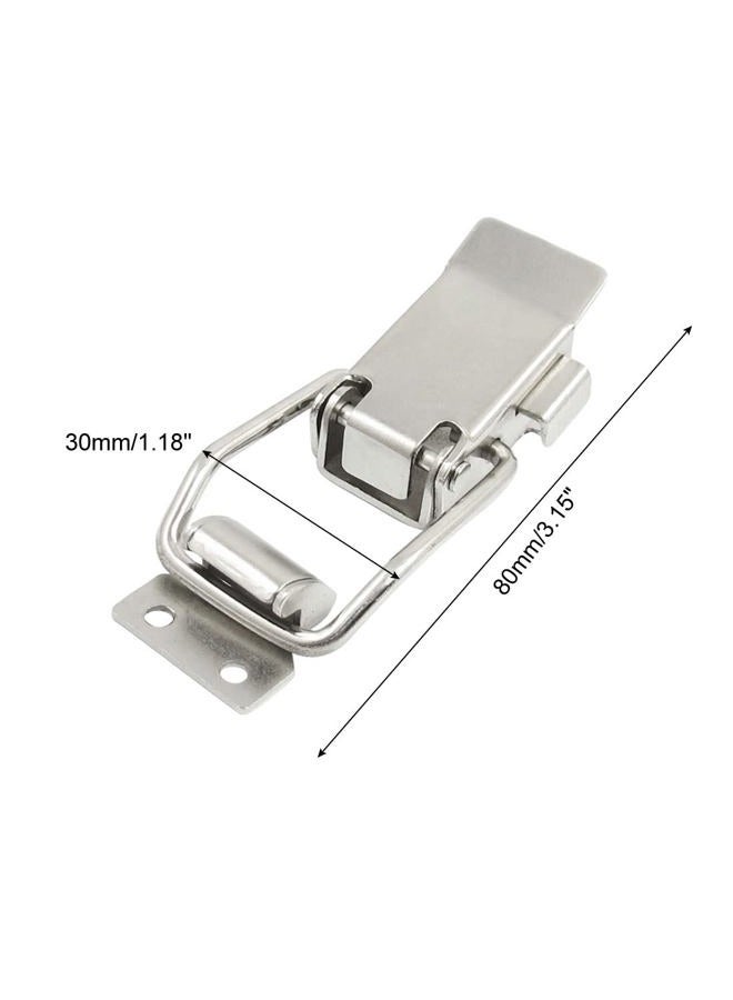 uxcell Sourcingmap a12112700ux0390 Stainless Steel Drawer Toolbox Toggle Latch Catch 3.1 inch, Silver Tone, 80mm,1 pcs - Image 3