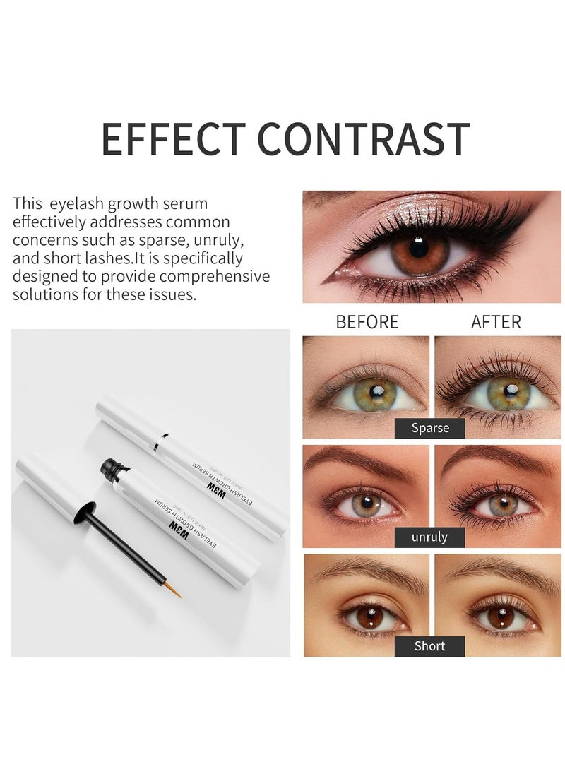 W3W Eyelash Growth Serum for Longer Thicker Lashes and Brows Natural Plant Extracts Hypoallergenic Formula and Effective Stimulate Lash Growth Eyelash Enhancement Serum 3ml  - Image 2