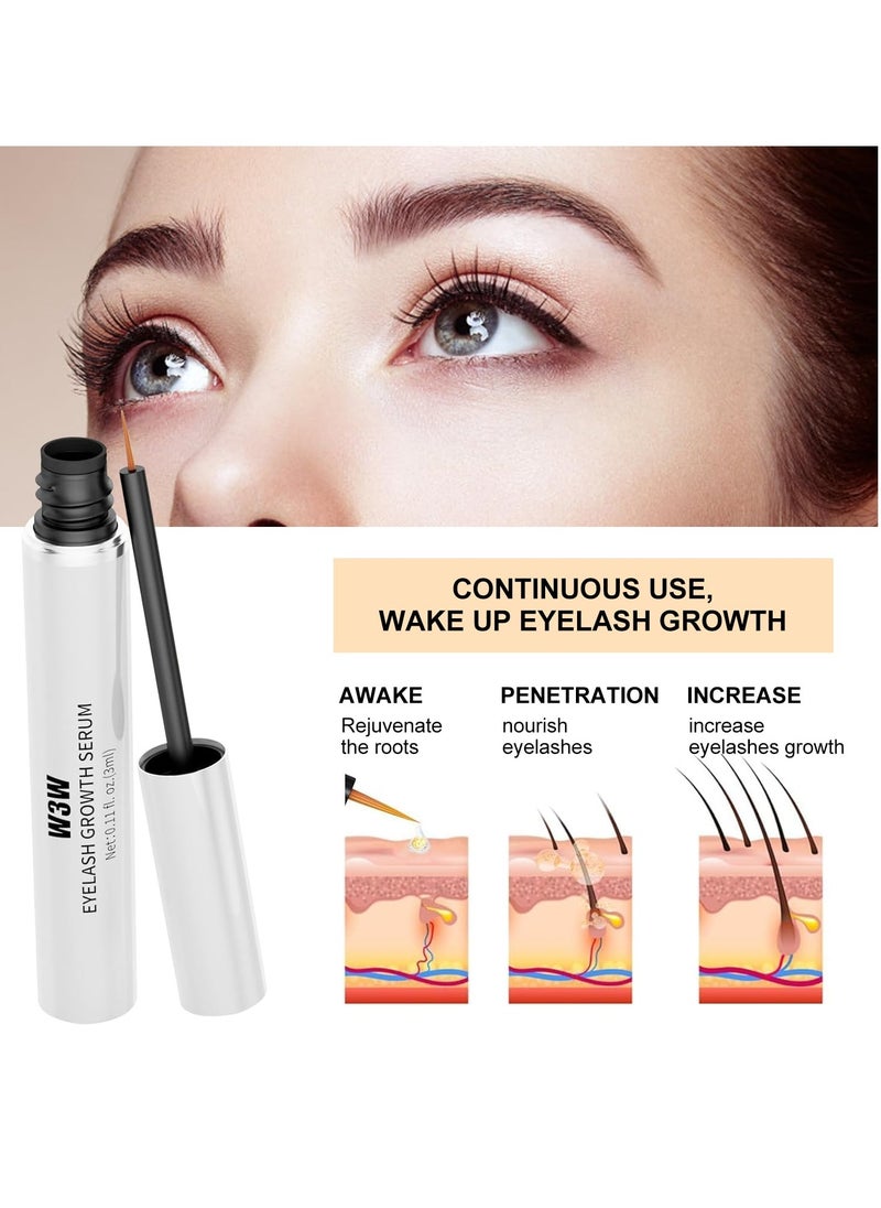 W3W Eyelash Growth Serum for Longer Thicker Lashes and Brows Natural Plant Extracts Hypoallergenic Formula and Effective Stimulate Lash Growth Eyelash Enhancement Serum 3ml  - Image 4