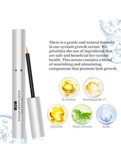 W3W Eyelash Growth Serum for Longer Thicker Lashes and Brows Natural Plant Extracts Hypoallergenic Formula and Effective Stimulate Lash Growth Eyelash Enhancement Serum 3ml  - Image 5