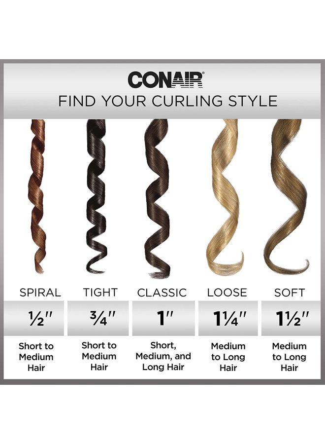 CONAIR Instant Heat 1/2-Inch Curling Iron, 1/2-inch barrel produces spiral curls – for use on short to medium hair, Black - Image 5