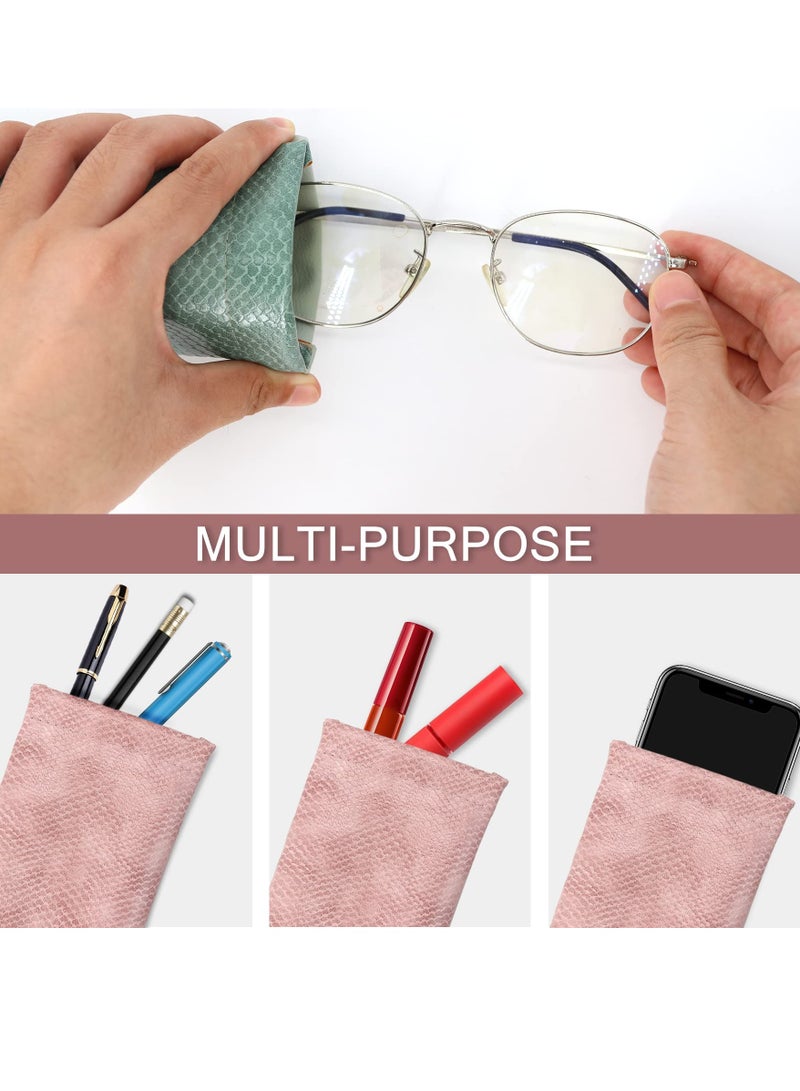 Generic 3-Pack Soft PU Sunglasses Cases, Portable Waterproof Eyeglasses Pouches, Anti-Scratch Leather Spectacles Bags for Men and Women. Perfect for Protecting Your Sunglasses!  - Image 4